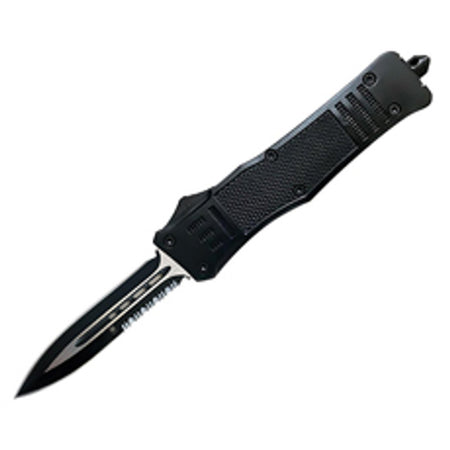 CobraTec Large 3.9" Dagger OTF Knife 1-Side Serrated