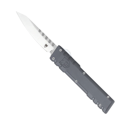 CobraTec Gentleman Gray Drop Point Non-Serrated OTF Knife