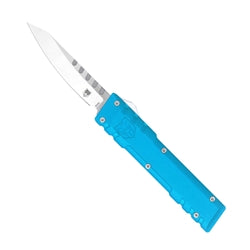 CobraTec Gentleman Blue Drop Point Non-Serrated OTF Knife