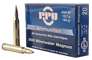 Prvi Partizan PPUCenterfire .300 Winchester Mag 165 gr JSP ammo