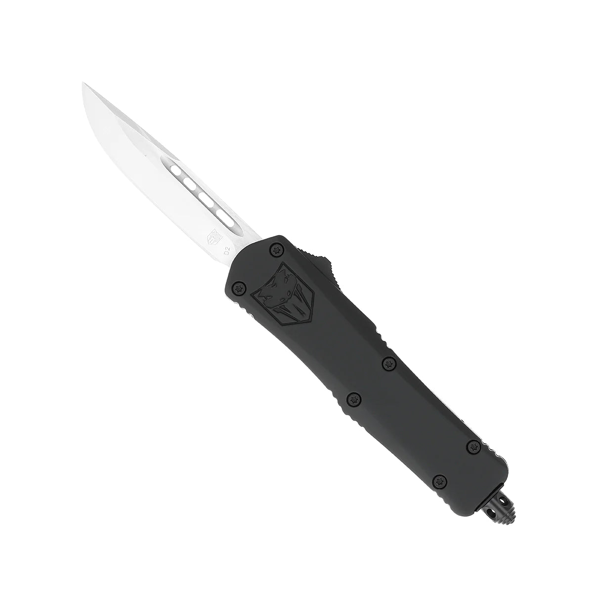 CobraTec Small Black FS-3 Drop Point Non-Serrated OTF Knife