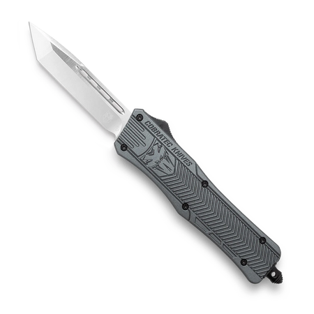 CoBRATec Medium Gray Tanto OTF Knife Non-Serrated