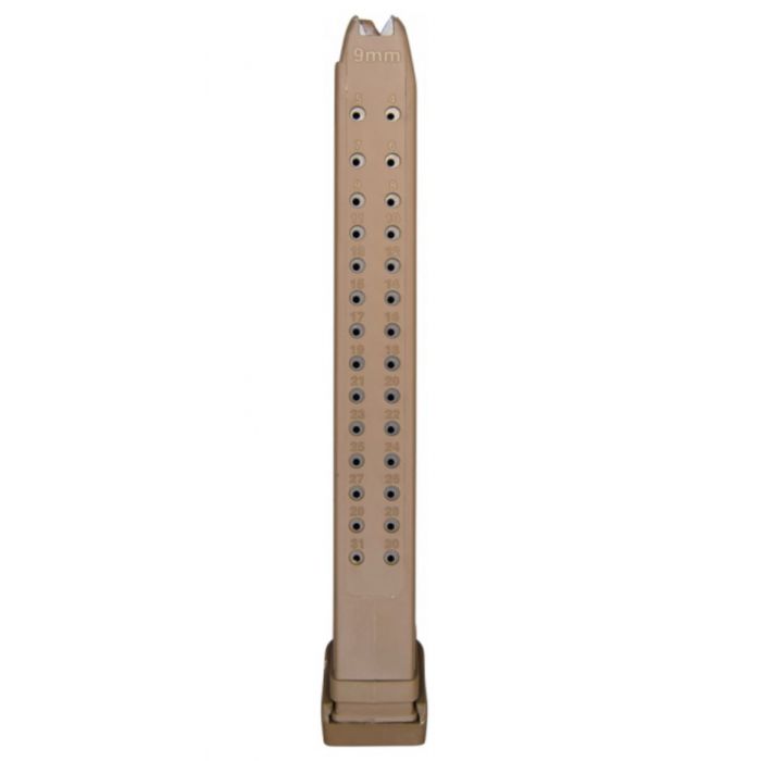 Glock 9mm 33-Round Extended Magazine Tan