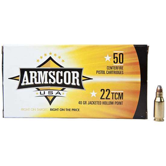 Armscor  .22 TCM 40 gr JHP ammo