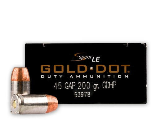 Speer Gold Dot .45 GAP 200 Gr BHP