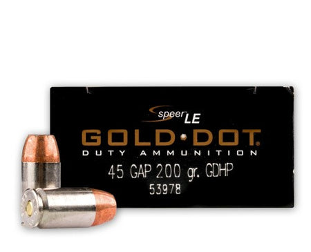 Speer Gold Dot .45 GAP 200 Gr BHP
