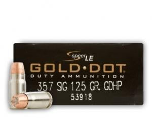 Speer Gold Dot LE Duty .357 Sig 125 Gr JHP