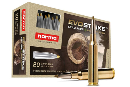 Norma EVOSTRIKE 7mm Remington Mag 127 gr PolyTip ammo
