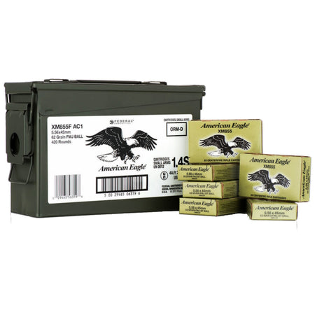 Federal AMERICAN EAGLE 5.56x45mm NATO 62 gr FMJ ammo