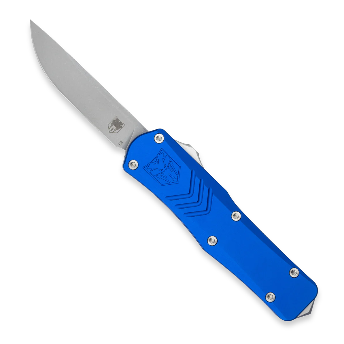 CobraTec Small Blue FS-X Gen 2 Drop Point Non-Serrated OTF Knife
