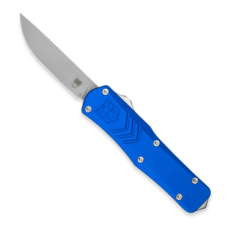 CobraTec Small Blue FS-X Gen 2 Drop Point Non-Serrated OTF Knife