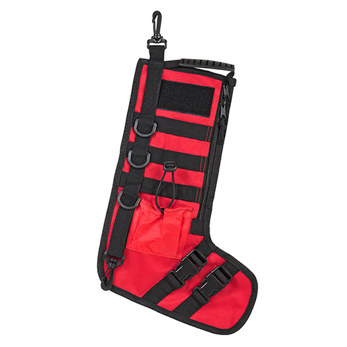 NC Star Tactical Holiday Stocking with Handle Red and Black 15x10.5x6.5 Inches