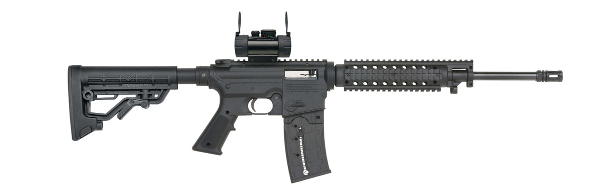 dMOSSBERG 715T 22LR S/A RFL BLK FLATTOP W/RED DOT
