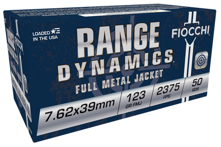 Fiocchi Range Dynamics 7.62x39mm 123 gr FMJ ammo