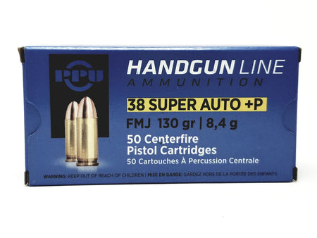 Prvi Partizan HANDGUN LINE .38 Super 130 gr FMJ ammo