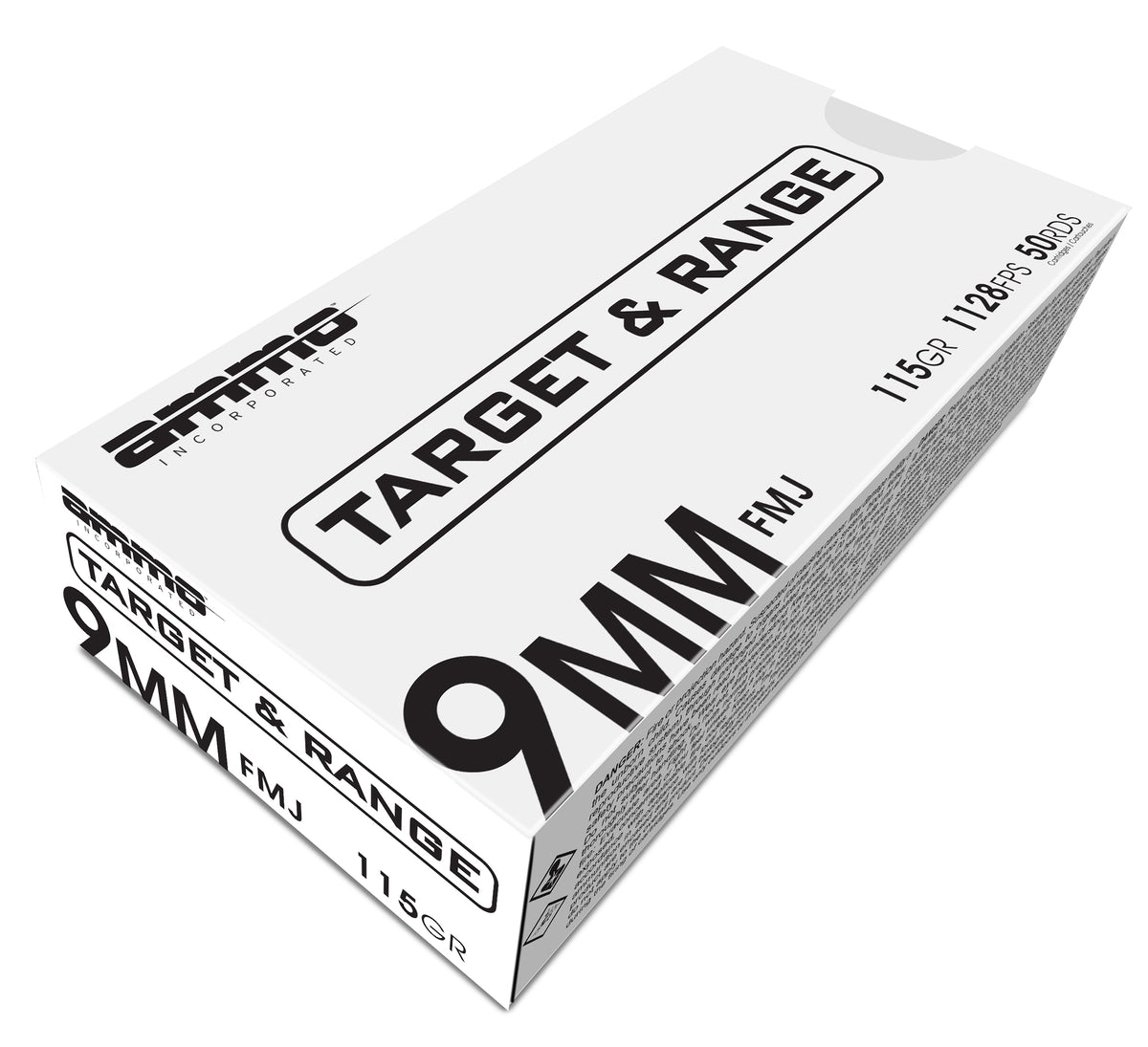 Ammo Inc Target and Range 9mm Luger / Parabellum 115 gr FMJ ammo