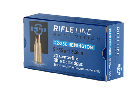 Prvi Partizan PPUCenterfire .22-250 Remington 55 gr JSP ammo