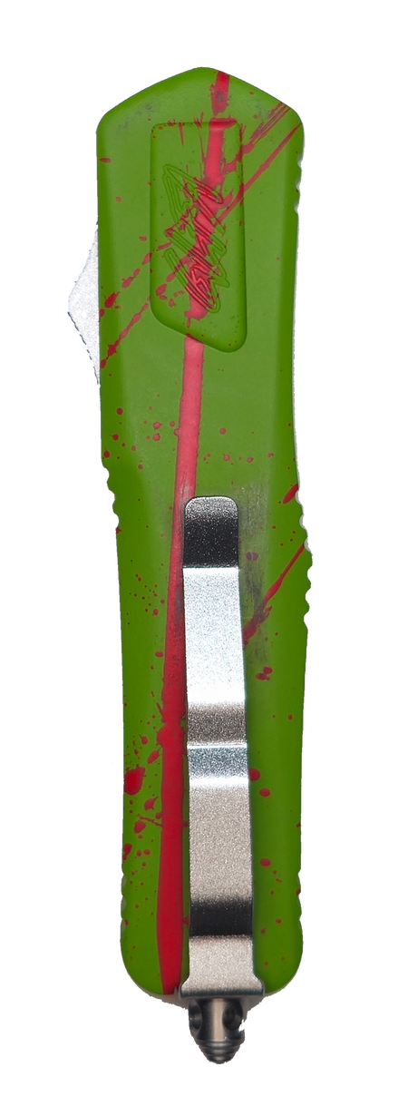 Great Lakes Medium Zombie Splatter Auto Knife Smooth Blade 8"