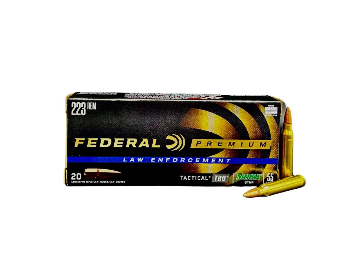 Federal Law Enforcement 223 Remington 55 Grain Tactical TRU Sierra Boat Tail Hollow Point(BTHP)