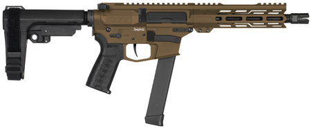 CMMG PISTOL, BANSHEE, MKGS, 9MM, 8", MIDNIGHT BRZ W/ADJ RIP BRACE