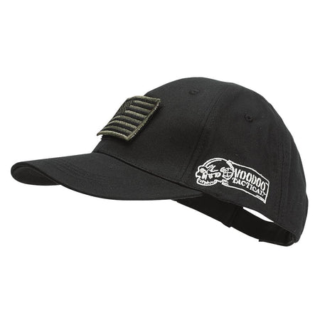 Voodoo Tactical Cap with Removable Flag Patch Black