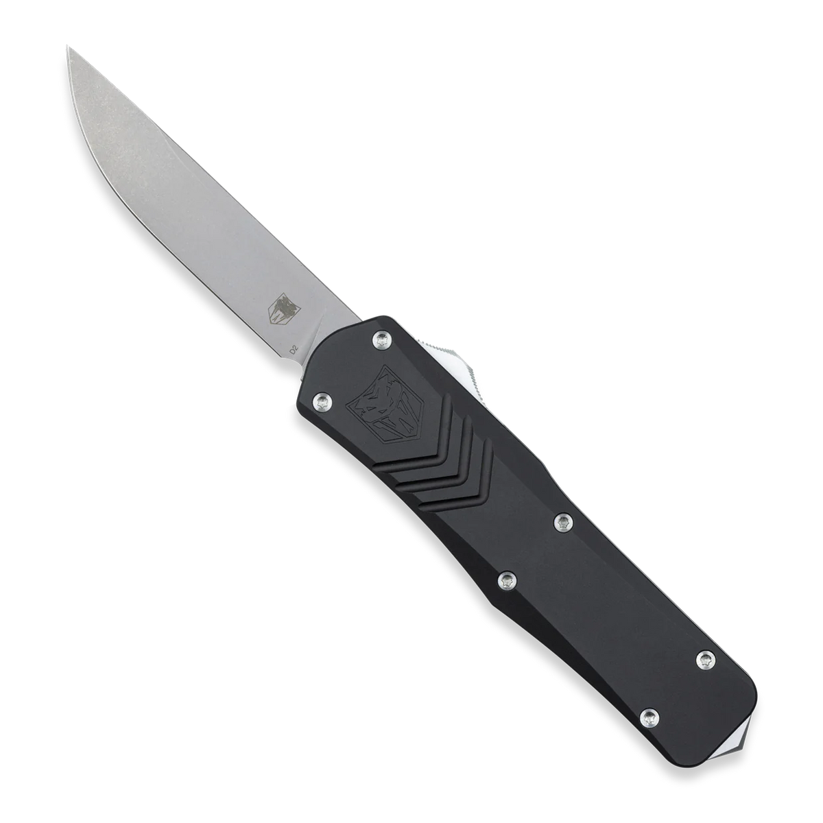 CobraTec Medium Black FS-X Gen 2 Drop Point Non-Serrated OTF Knife