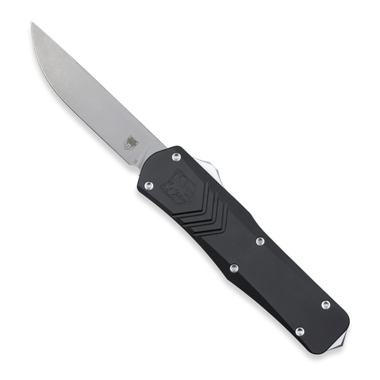CobraTec Medium Black FS-X Gen 2 Drop Point Non-Serrated OTF Knife
