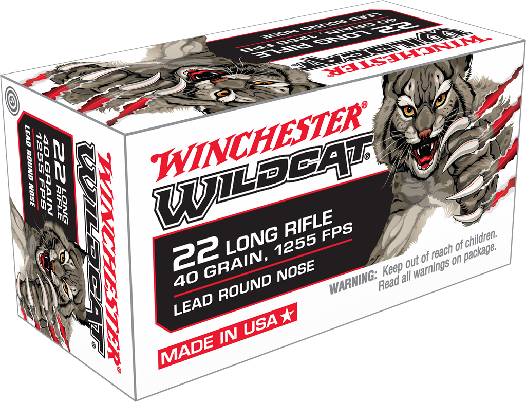Winchester Wildcat .22 Long Rifle 40 gr Solid ammo