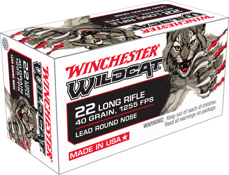 Winchester Wildcat .22 Long Rifle 40 gr Solid ammo