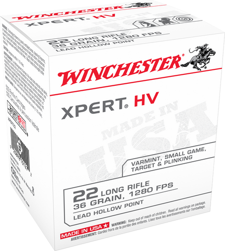 Winchester USA WHITE BOX Xpert HV Varmint .22 Long Rifle 36 gr Solid ammo