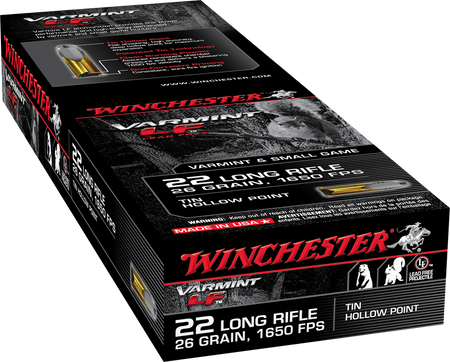 Winchester VARMINT LF Lead Free Hunting .22 Long Rifle 26 gr JHP ammo