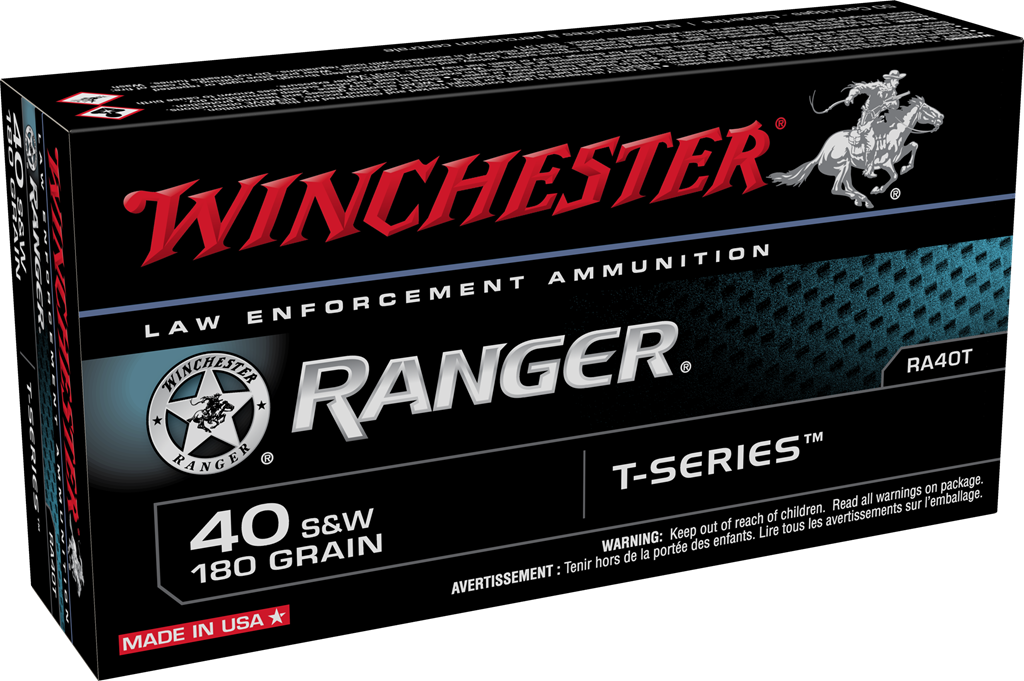 Winchester Ranger T-Series LE .40 S&W 180 gr JHP ammo