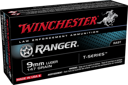 Winchester Ranger T-Series LE 9mm Luger / Parabellum 147 gr JHP ammo