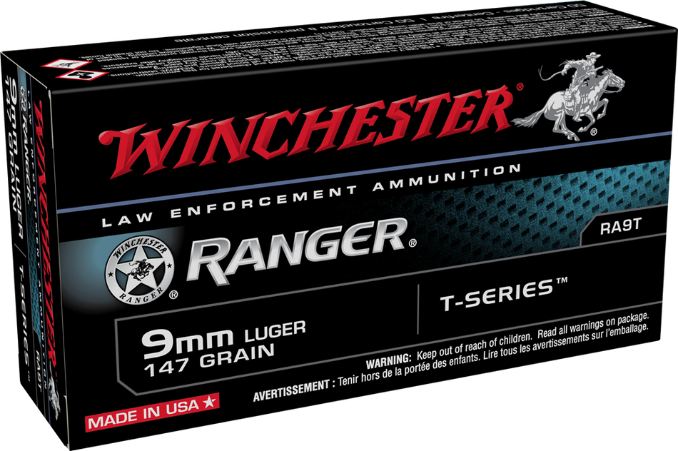 Winchester Ranger T-Series LE 9mm Luger / Parabellum 147 gr JHP ammo