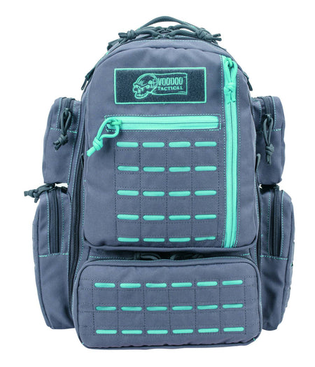 Voodoo Tactical Mini Tobago Pack with Die Cut MOLLE Gray with Teal Stitching