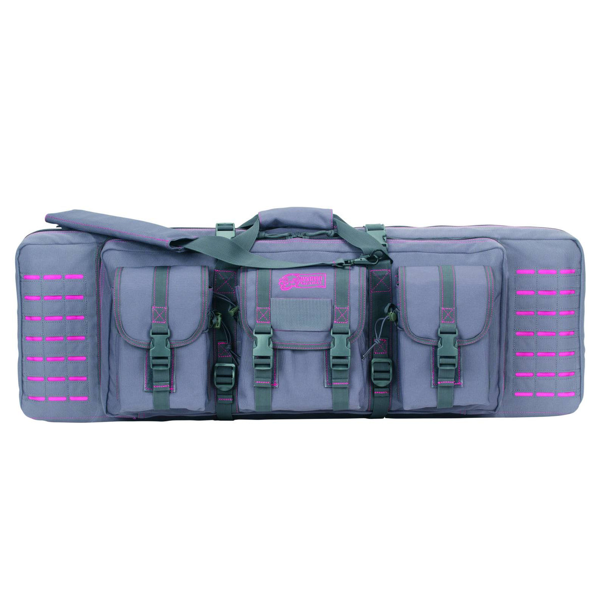 Voodoo Tactical 36-Inch Padded Weapons Case with Die Cut MOLLE - Black/Pink