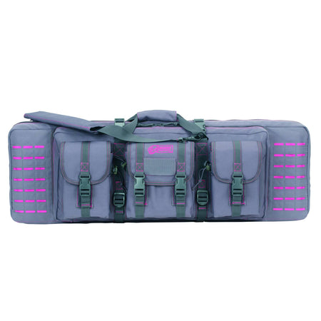 Voodoo Tactical 36-Inch Padded Weapons Case with Die Cut MOLLE - Black/Pink