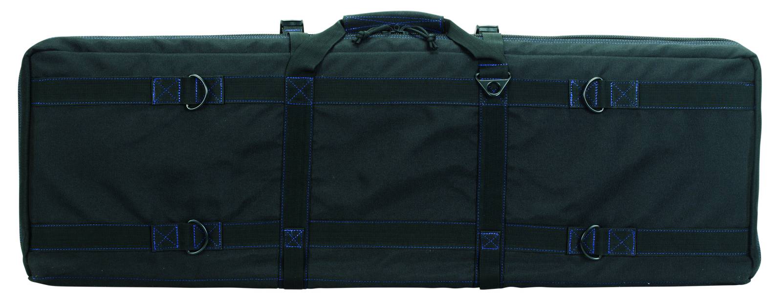 Voodoo Tactical 36-Inch Padded Weapons Case with Die Cut MOLLE - Black/Blue