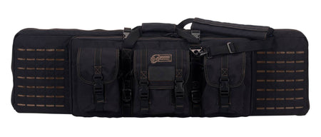 Voodoo Tactical 42-Inch Padded Weapons Case with Die Cut MOLLE - Black/Coyote