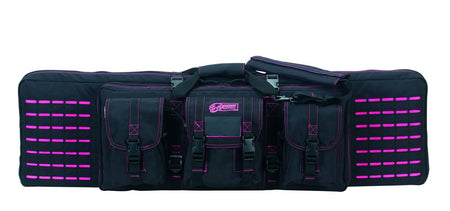 Voodoo Tactical 42-Inch Padded Weapons Case with Die Cut MOLLE - Black/Pink