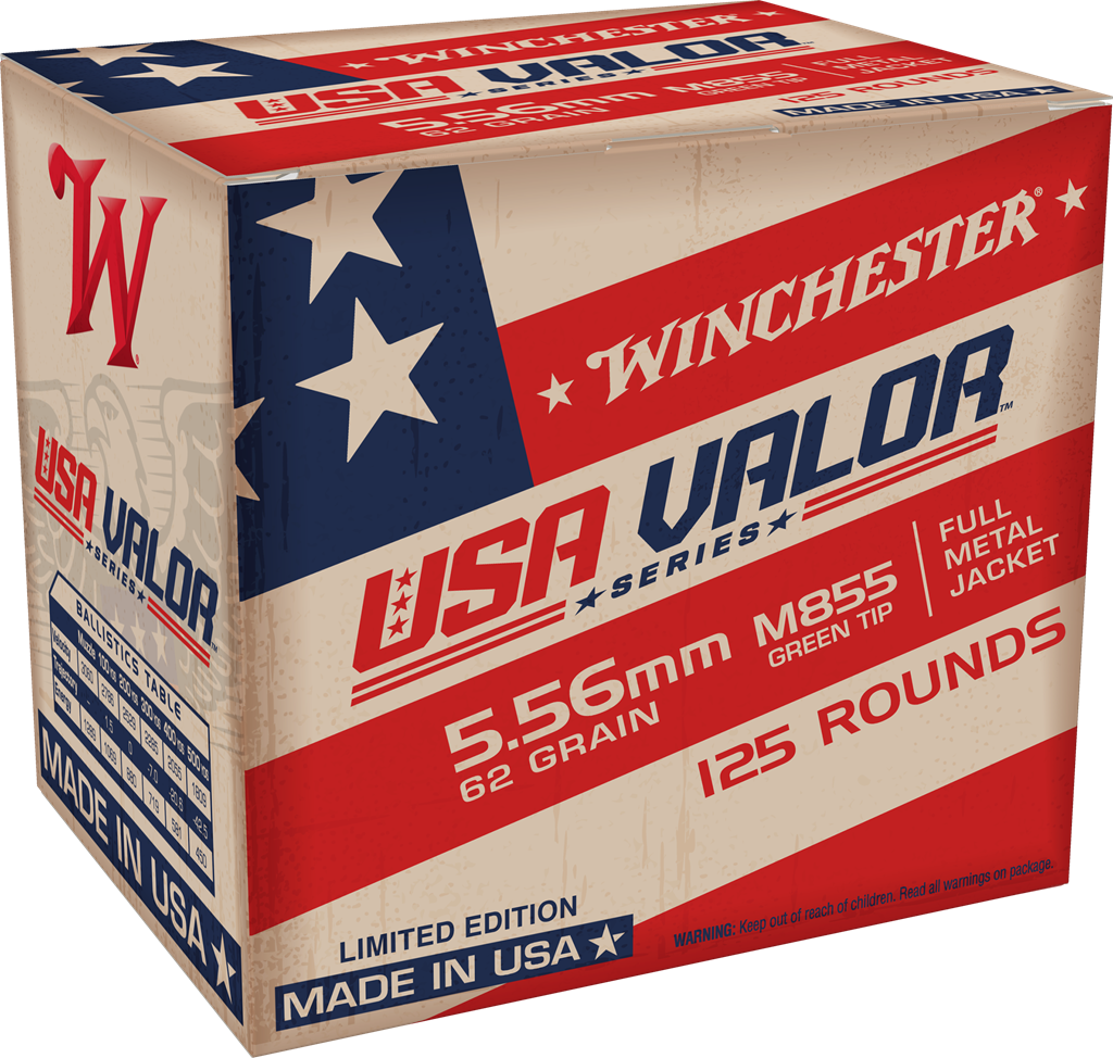 WIN USA VALOR 5.56 62GR GT FMJ 125B