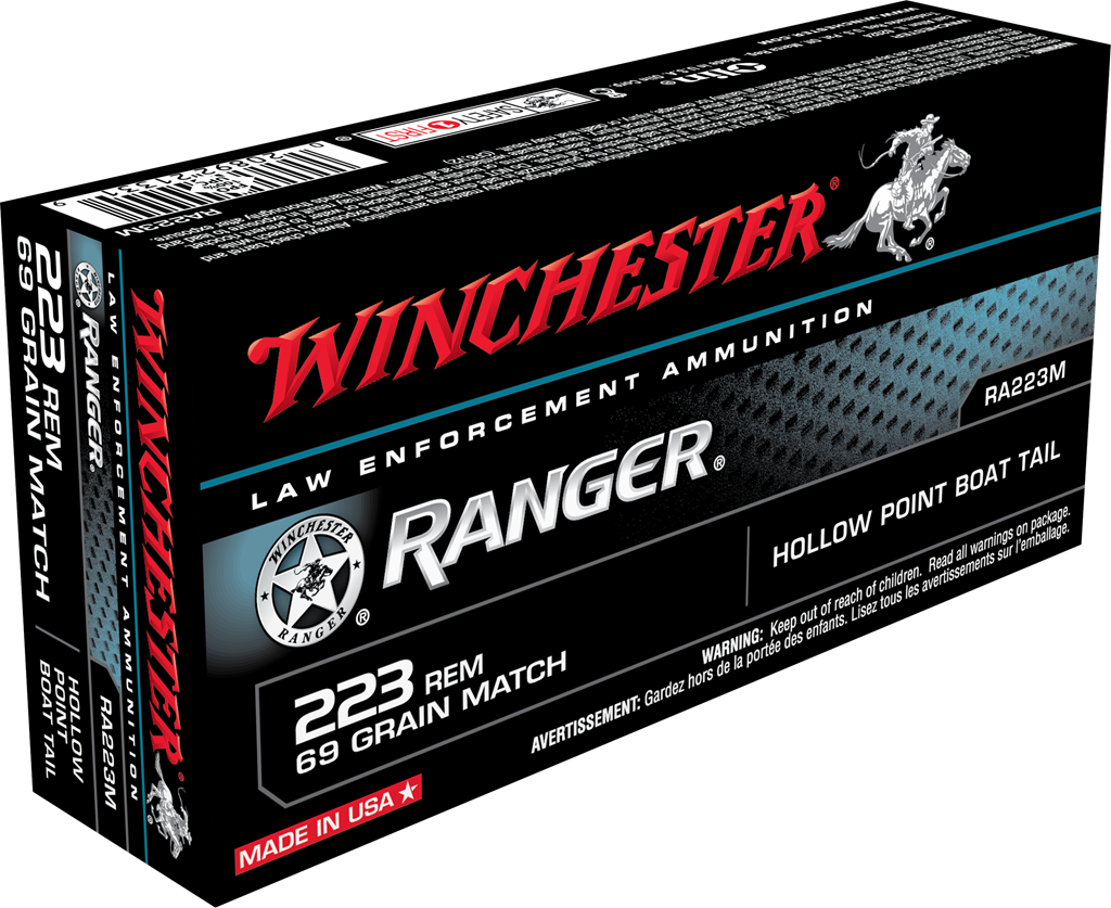 Winchester Ranger .223 Remington 69 gr BTHP ammo