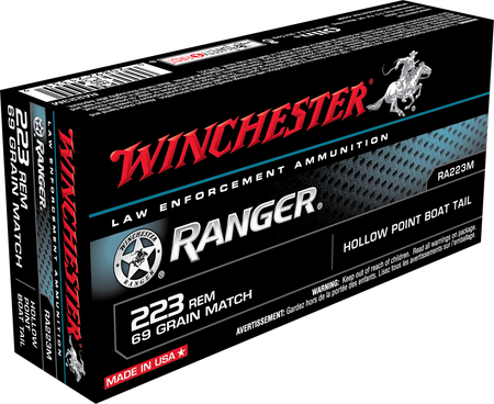 Winchester Ranger .223 Remington 69 gr BTHP ammo