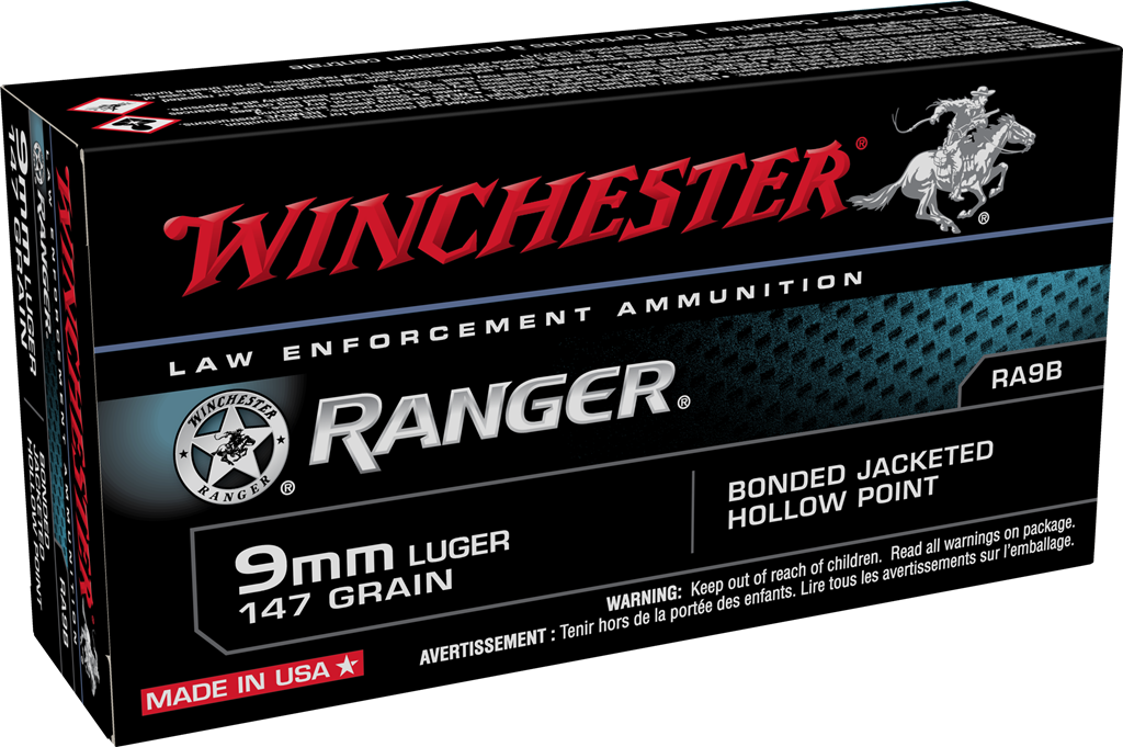 Winchester Ranger LE 9mm Luger / Parabellum 147 gr BHP ammo