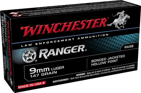 Winchester Ranger LE 9mm Luger / Parabellum 147 gr BHP ammo