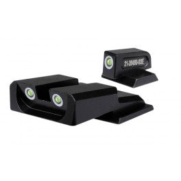 Dead Ringer Tritium Night Sights Green/Green Front & Rear for Glock 17-41 Bulk 25 Pack