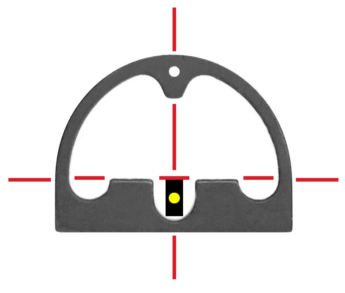 Diamondhead Hole Shot Sights for Glock 17/19/22/23 - Yellow Indicator Rear, 2 Tritium Dots Front Post