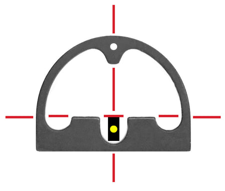 Diamondhead Hole Shot Sights for Glock 17/19/22/23 - Yellow Indicator Rear, 2 Tritium Dots Front Post
