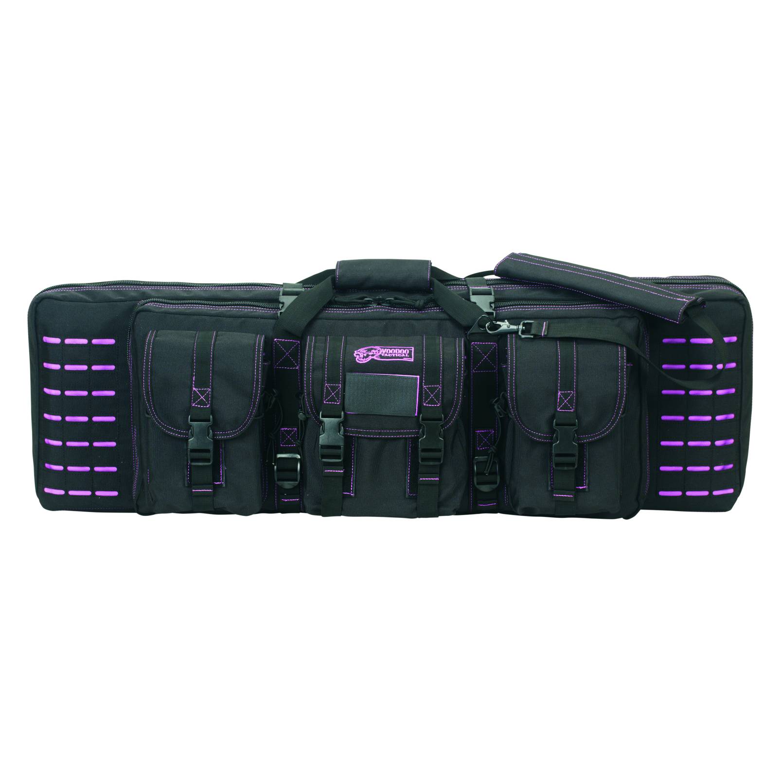 Voodoo Tactical 36-Inch Padded Weapons Case with Die Cut MOLLE - Black/Purple
