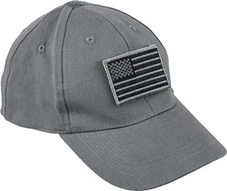 Voodoo Tactical Cap with Removable Flag Patch Gray